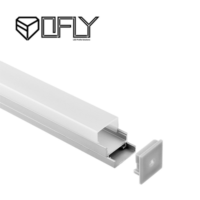 Warme LED-Beleuchtung Profil Oberflächenmontiertes LED-Profil 20*20mm Innenräumliche LED-Streifenleuchten