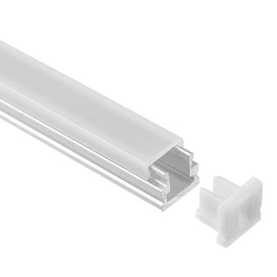 YD-07 8*8mm Mini Aluminium LED Profil verschoben mit PC Abdeckung